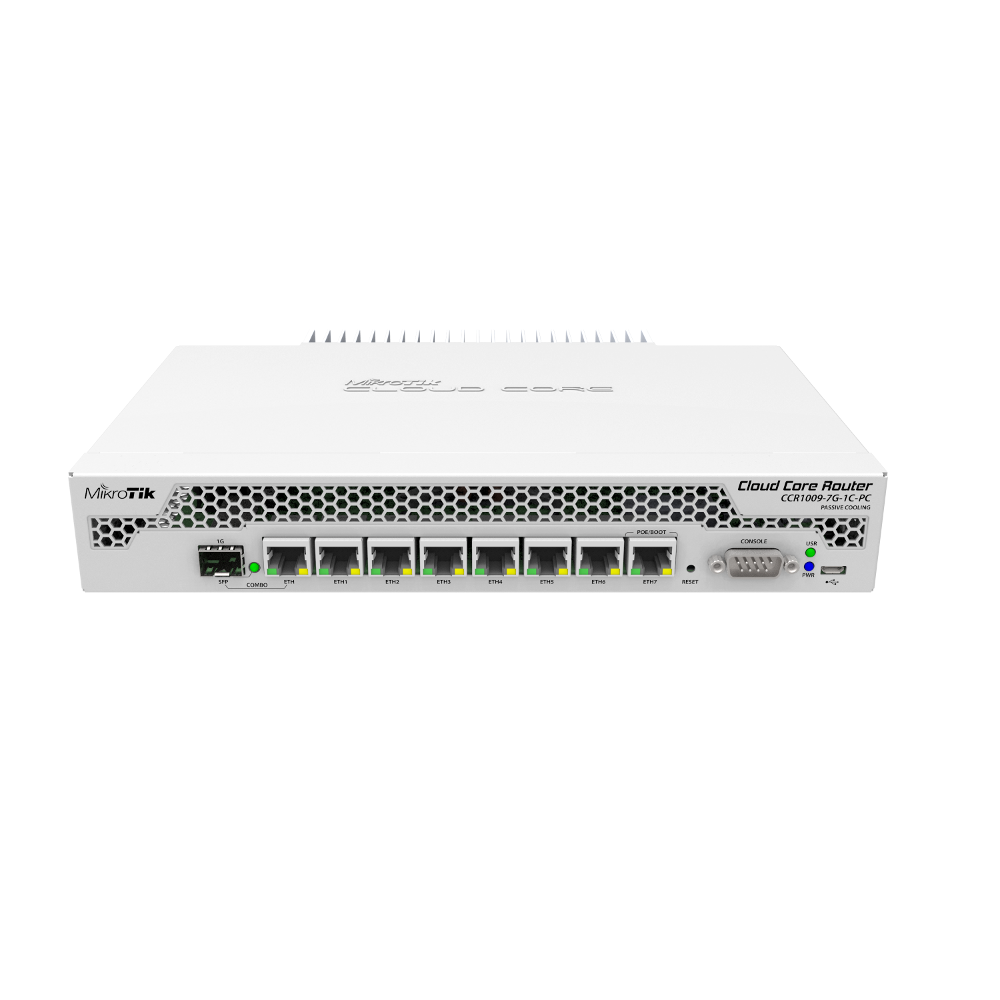 [MikroTik] 마이크로틱 CCR1009-7G-1C-PC VPN 라우터 /방화벽 Router /산업용 /코어라우터