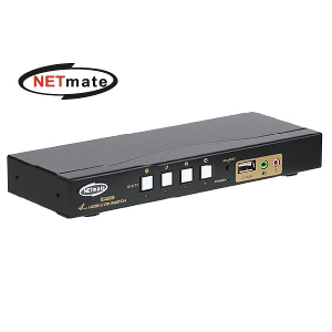 [넷메이트] NM-HKD04C 4K 지원 HDMI KVM 4:1 스위치(USB/케이블 포함)